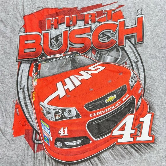 Kurt Busch #41 HAAS Automation Inc Chase Authentics T-Shirt Size L